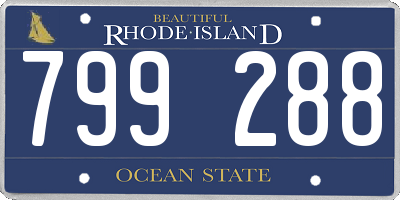 RI license plate 799288