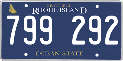 RI license plate 799292