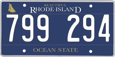 RI license plate 799294