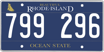 RI license plate 799296