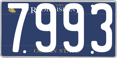 RI license plate 7993