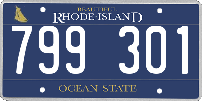 RI license plate 799301