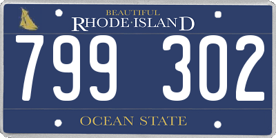 RI license plate 799302