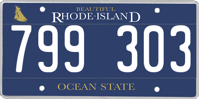 RI license plate 799303