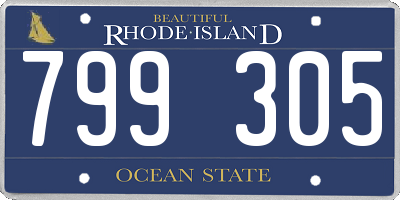 RI license plate 799305