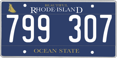 RI license plate 799307