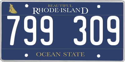 RI license plate 799309