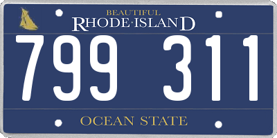 RI license plate 799311