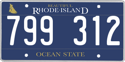 RI license plate 799312