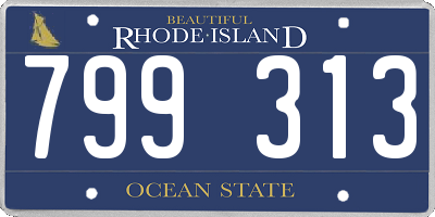 RI license plate 799313