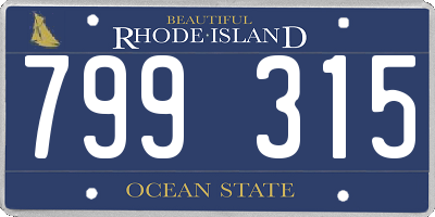 RI license plate 799315