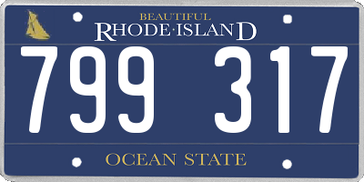 RI license plate 799317