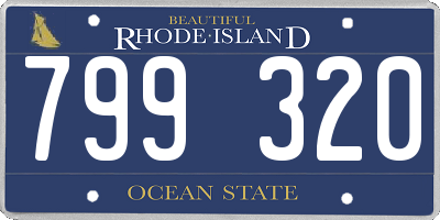 RI license plate 799320