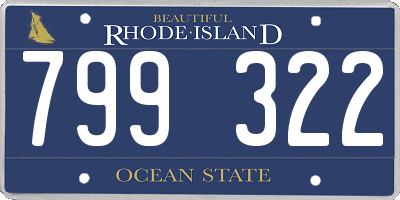 RI license plate 799322
