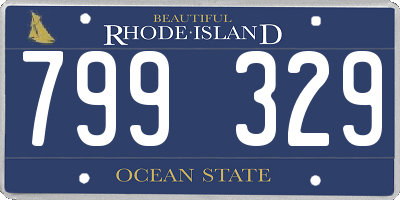 RI license plate 799329