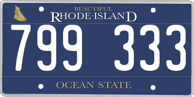 RI license plate 799333