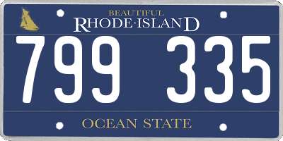 RI license plate 799335