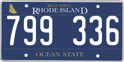 RI license plate 799336