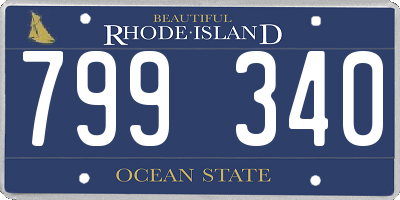 RI license plate 799340