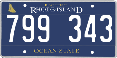 RI license plate 799343