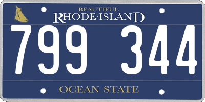 RI license plate 799344