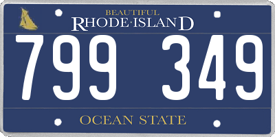 RI license plate 799349