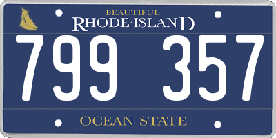RI license plate 799357