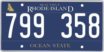 RI license plate 799358