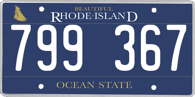 RI license plate 799367
