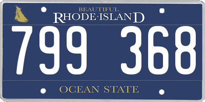 RI license plate 799368