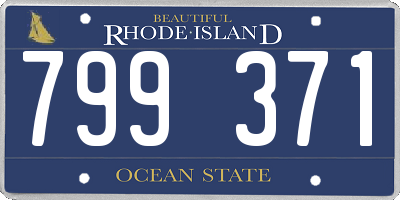 RI license plate 799371