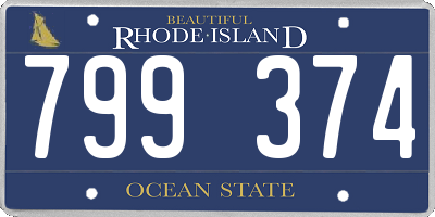 RI license plate 799374