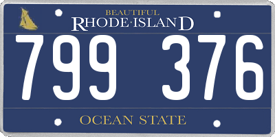 RI license plate 799376