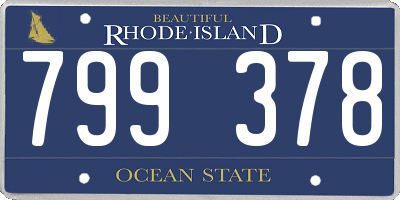 RI license plate 799378