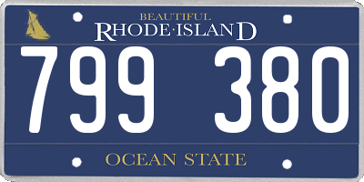 RI license plate 799380