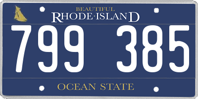 RI license plate 799385