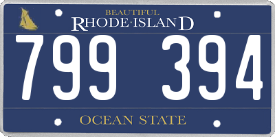 RI license plate 799394