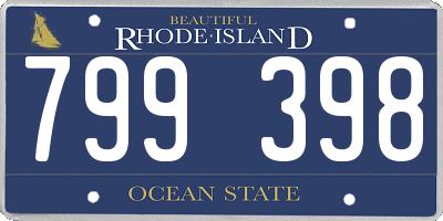 RI license plate 799398