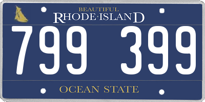 RI license plate 799399