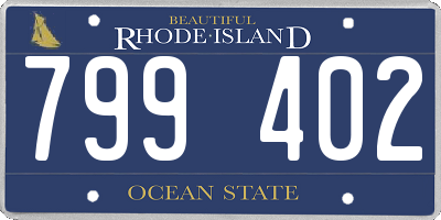 RI license plate 799402