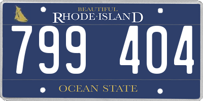 RI license plate 799404