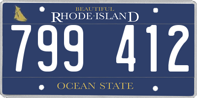 RI license plate 799412