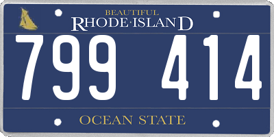 RI license plate 799414