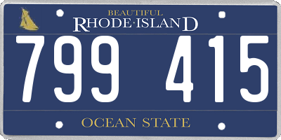 RI license plate 799415