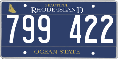 RI license plate 799422
