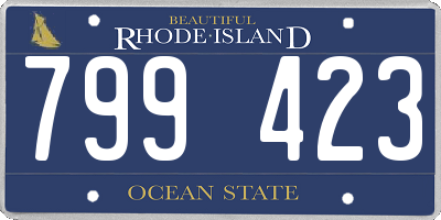 RI license plate 799423