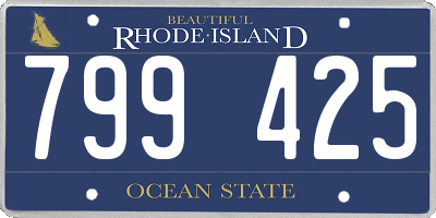 RI license plate 799425