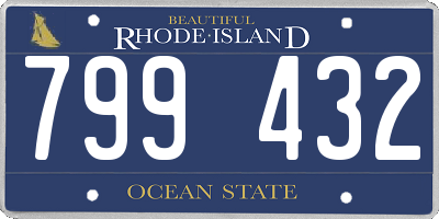 RI license plate 799432