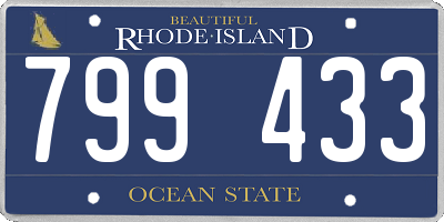 RI license plate 799433