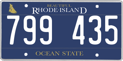 RI license plate 799435